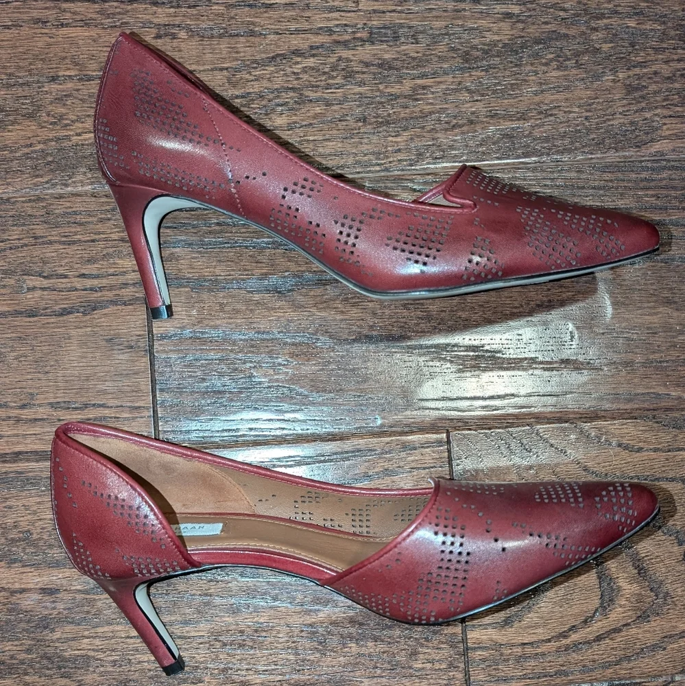 Cole Haan Grand Os Neara Burgundy Leather Pump Heel - Picture 6 of 8